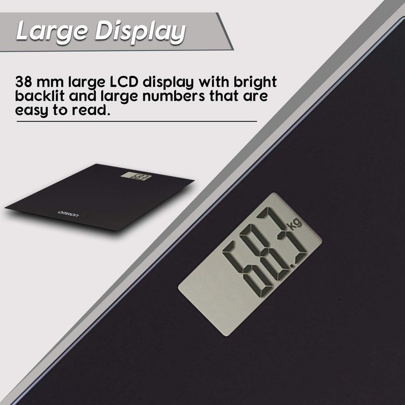 أومرون - ميزان رقمي للجسم، لون أسود - Image 1