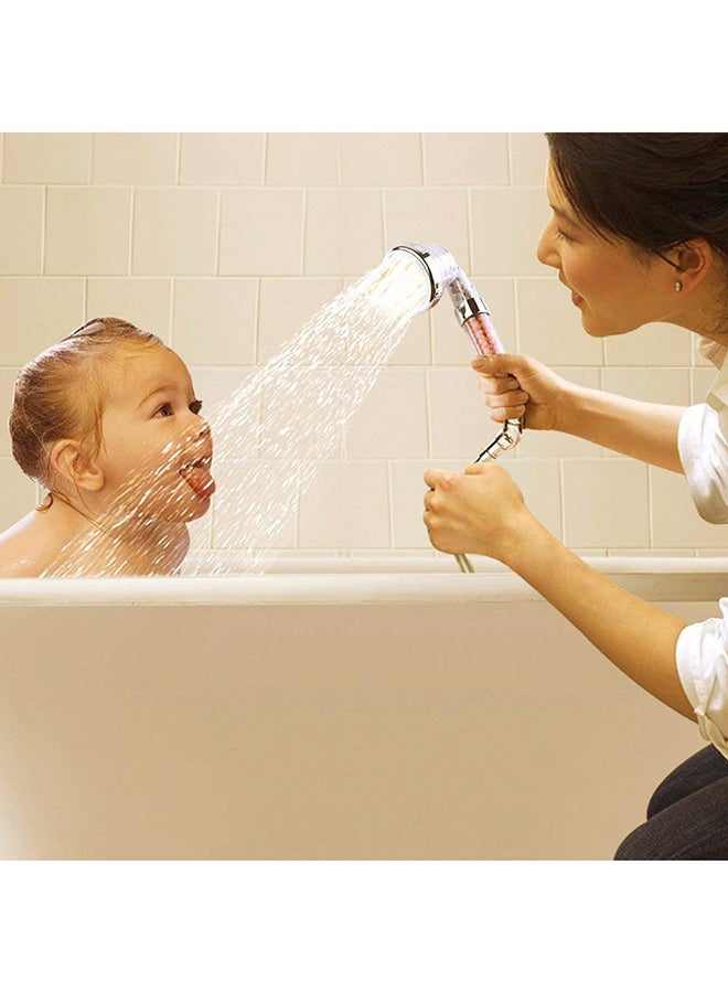 YupFun - LED Shower Head Silver/Clear 22cm - Image 1