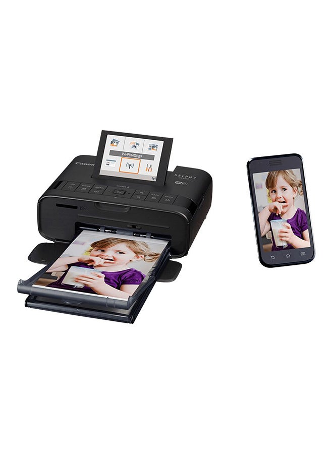 SELPHY CP1300 Colour Portable Photo Printer Wi-Fi USB Apple AirPrint 8.1cm Tilt-Up LCD Screen Black 