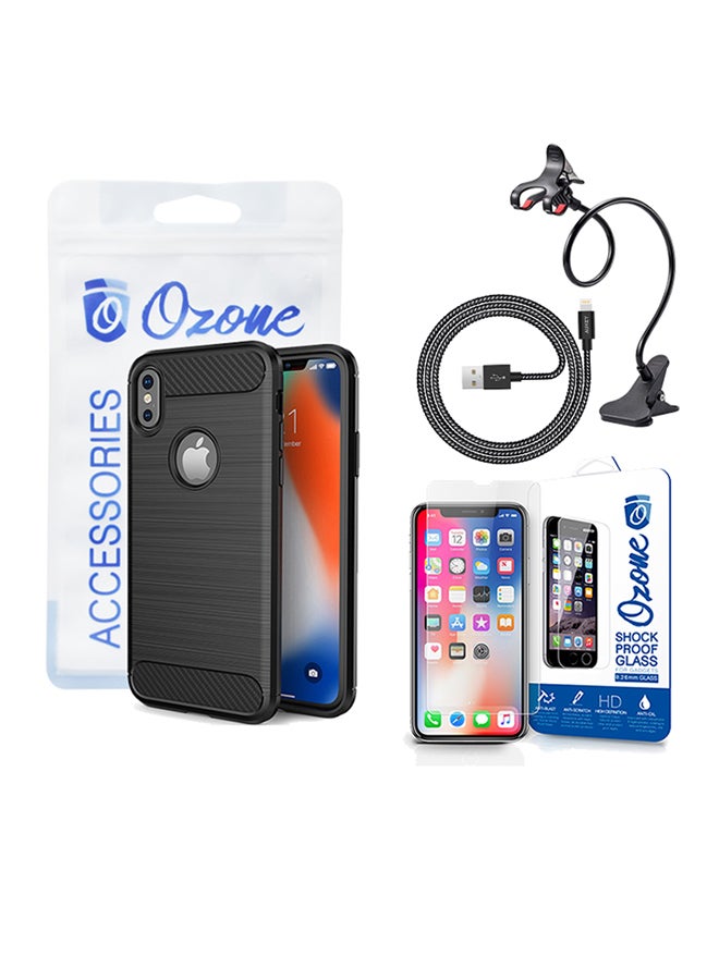 Ozone 4-In-1 Mobile Accessory Set For Apple iPhone XS Black - Image 3