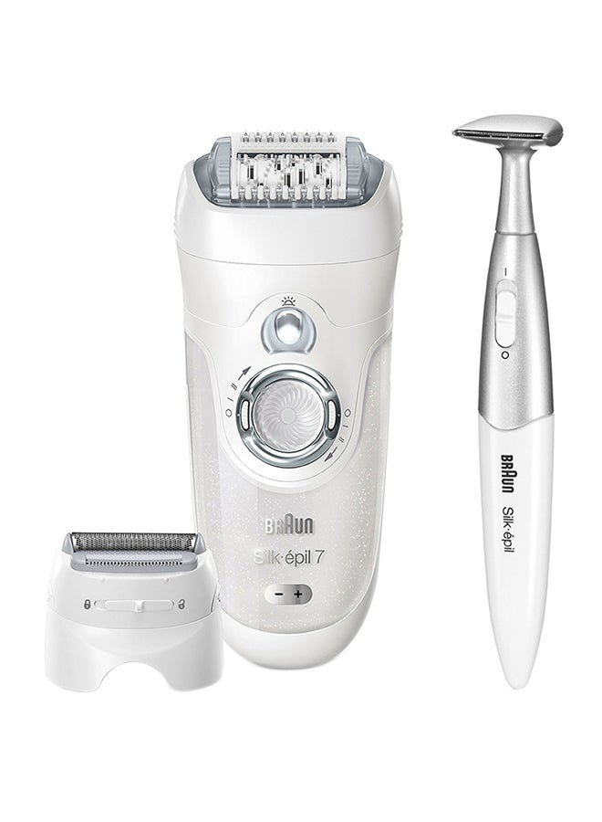 براون جهاز إزالة الشعر اللاسلكي للاستعمال الجاف والرطب أبيض/فضي - Image 1