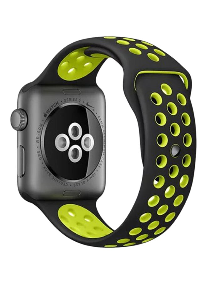 Generic - Replacement Band For Apple Watch Series 1/2/3 Nike Plus 42mm Yellow/Black - Image 1