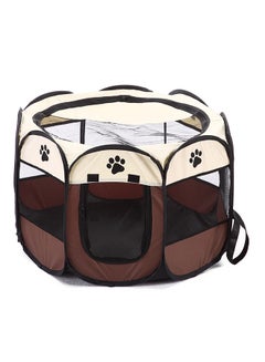UNIVERSAL Portable Folding Pet Cage Brown 91x91x58centimeter  - Image 2