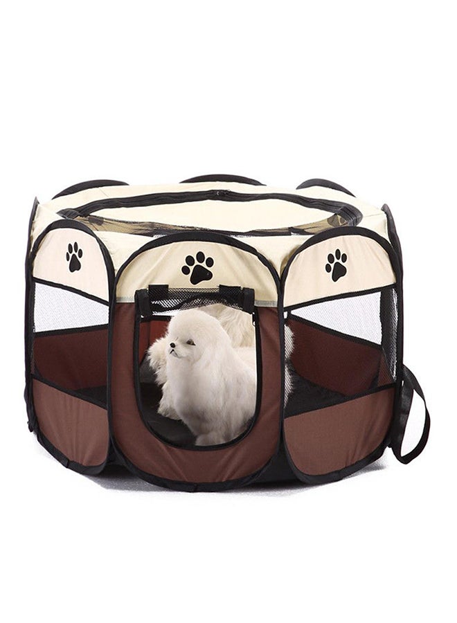 UNIVERSAL Portable Folding Pet Cage Brown 91x91x58centimeter  - Image 3