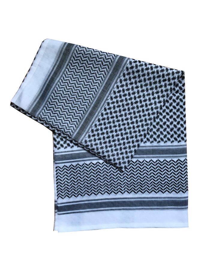 Generic Polyester Headscarf Black/White  - Image 2