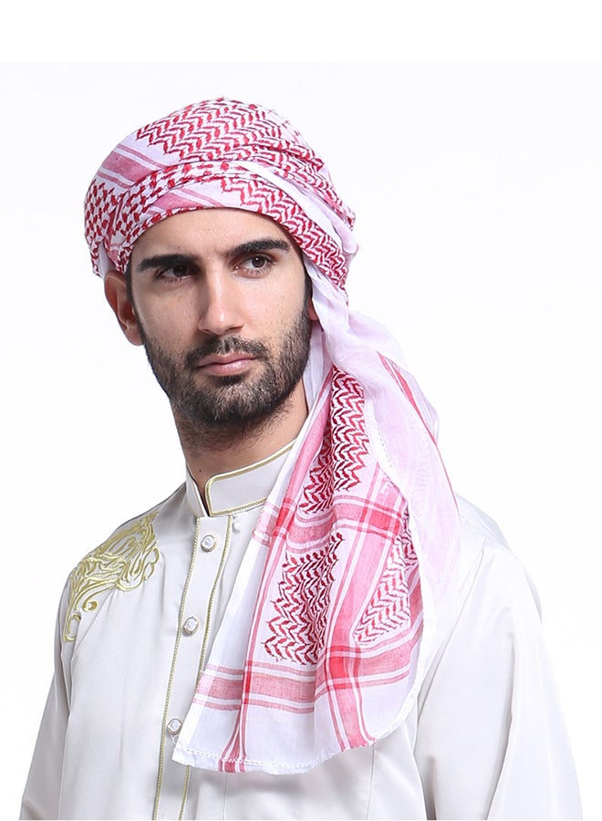 Generic Polyester Headscarf Red/White  - Image 3