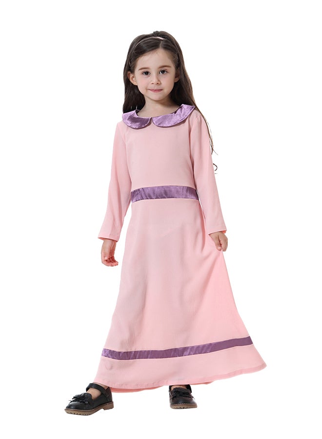 عباية طويلة وبأكمام طويلة وردي/أرجواني - Image 1