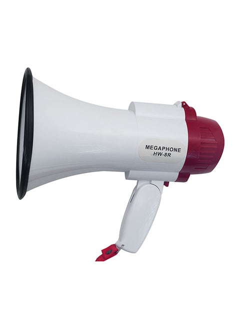 Many Function Folding Portable Megaphone White/Red/Black