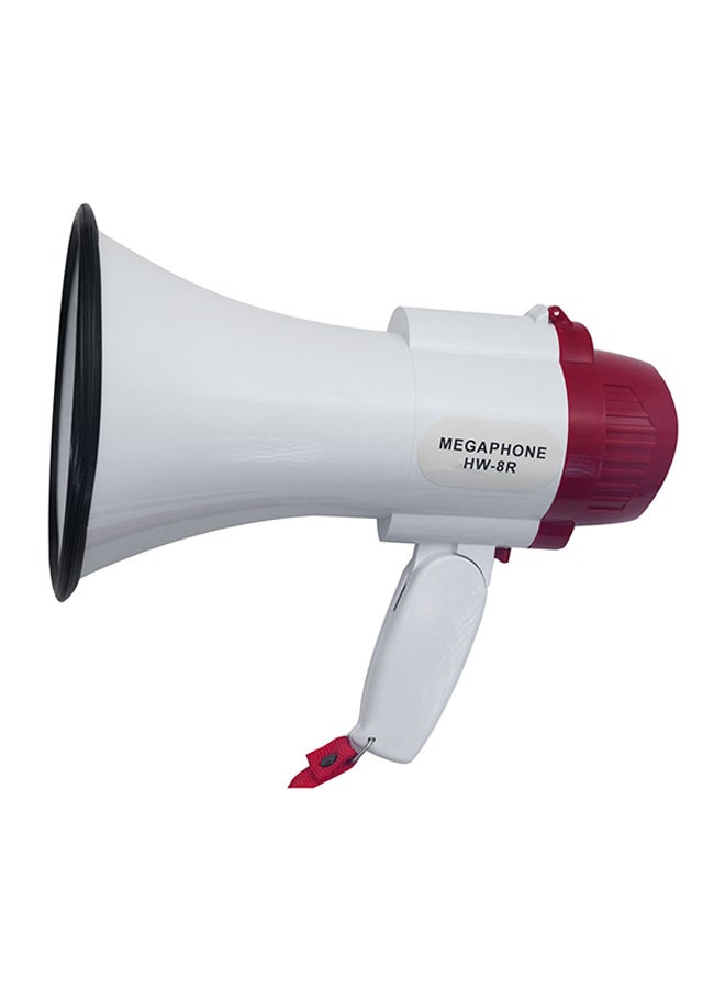 Uni-Tex - Many Function Folding Portable Megaphone White/Red/Black - Image 1