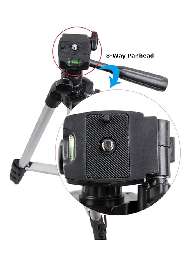 WEIFENG - Multi-function Camera Tripod Silver/Black - Image 1