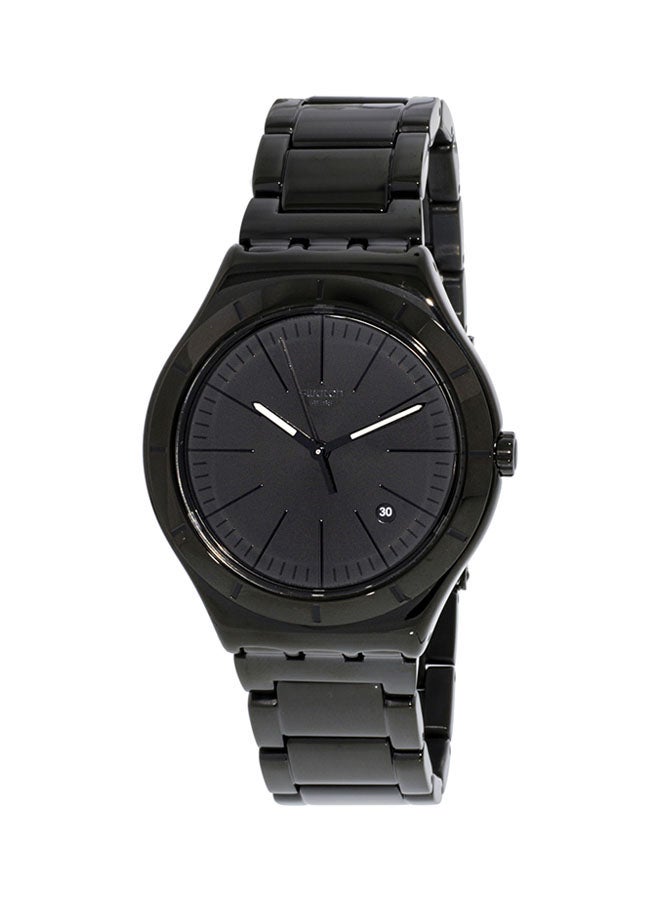 Swatch - unisex Noir Intense Analog Watch YWB404G - Image 1