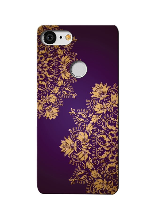 غطاء حماية واقٍ لهاتف جوجل بكسل 3 XL ذهبي/أرجواني