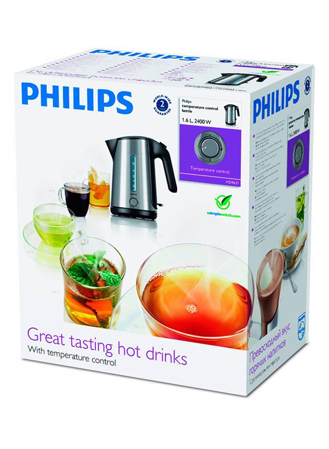 Philips Electric Kettle 1.6L 1.6 L HD4631/20 Silver/Black - Image 2