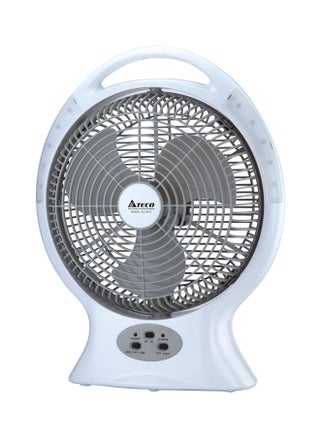 مروحة طاولة قابلة للشحن 12 بوصة مع مصباح LED Kl-2612 أبيض/رمادي - v1539675331/N18195880A_1
