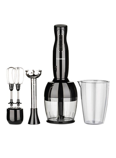 Electric Hand Blender With Chopper 1000W THB-1000MC Black/Clear
