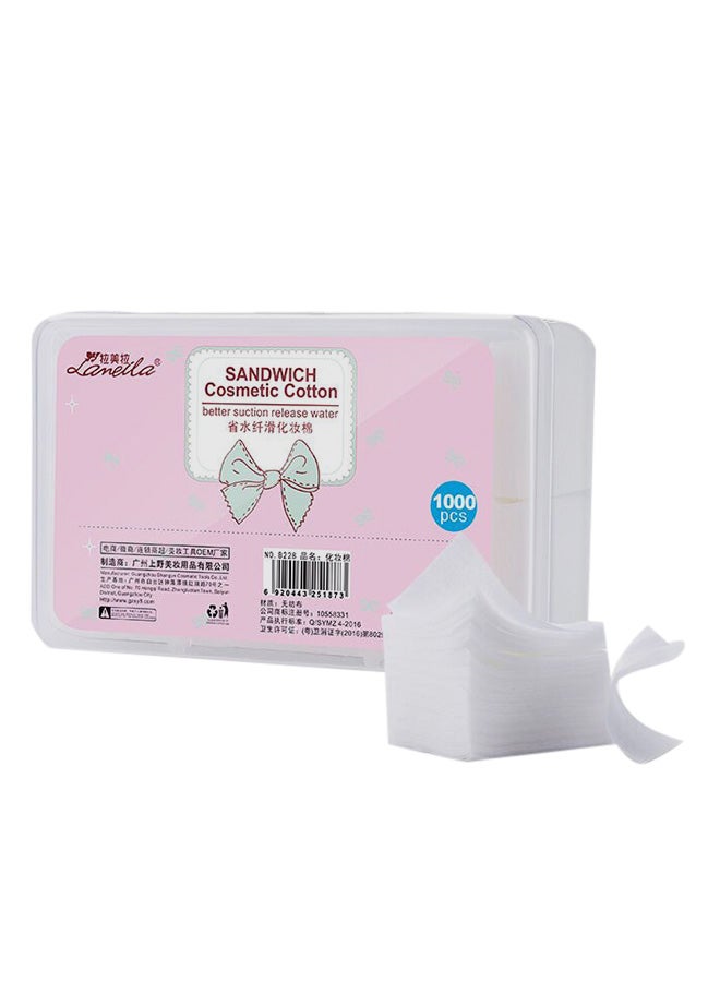 Generic Makeup Cotton Pad, 1000 Sheet Facial Cottons Makeup Pad Soft Ultra Thin Face Cotton Pad For Women White