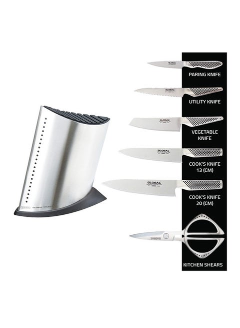 7-Piece Knife Block Set Silver standard