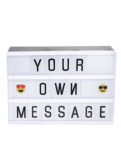 DIY LED  Light Box With Letter Cards White 29.7x5x 21.7cm