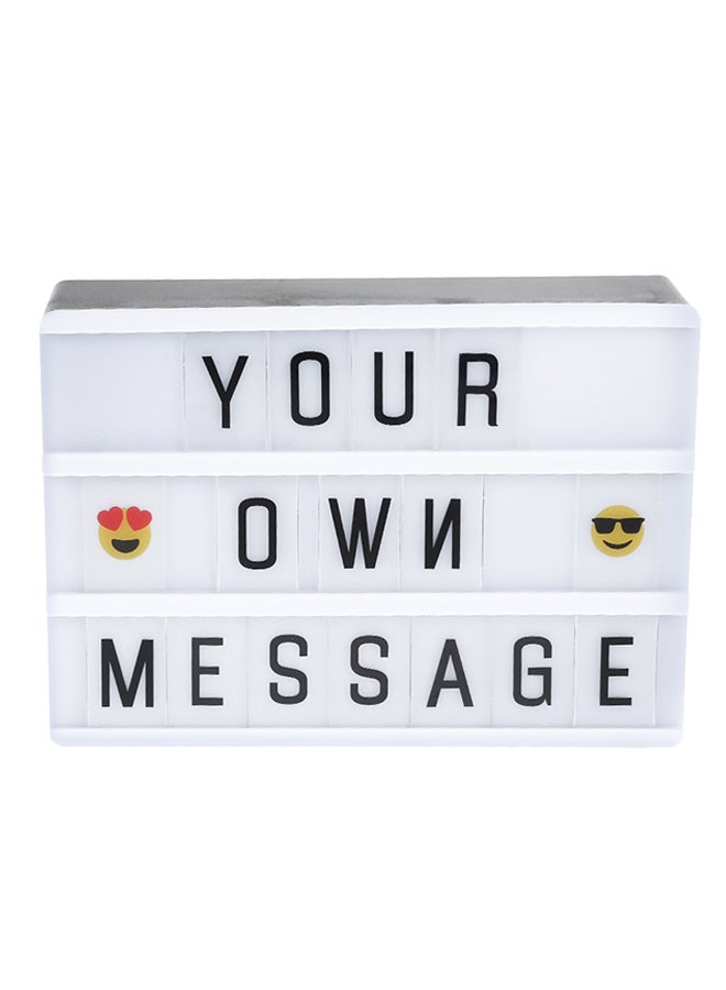 Generic - DIY LED  Light Box With Letter Cards White 29.7x5x 21.7cm - Image 1