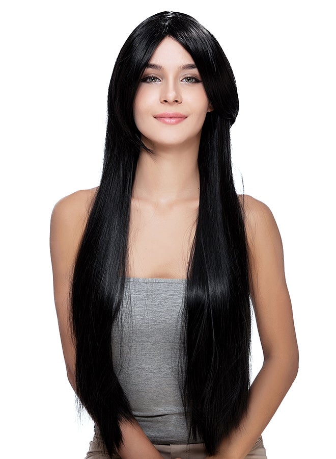Long Straight Hair Wig Black 301grams - Image 1