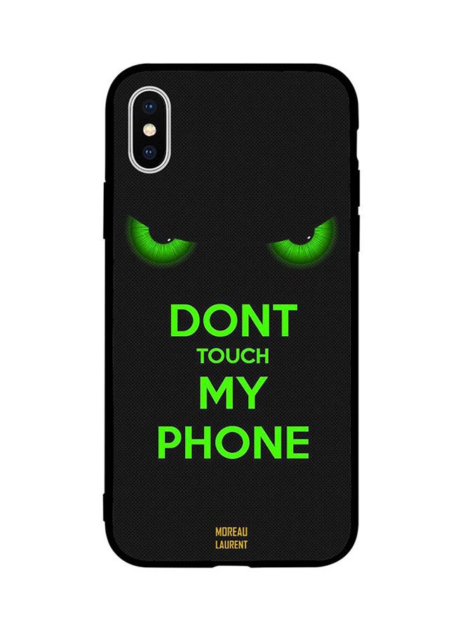 Moreau Laurent Protective Case Cover For Apple iPhone XS Max Don't Touch My Phone Green Eyes