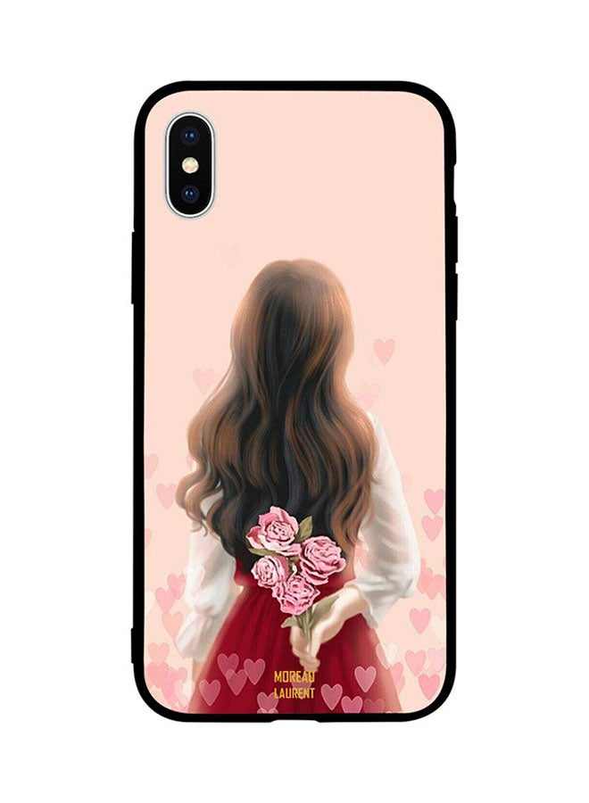 Moreau Laurent Protective Case Cover For Apple iPhone XS Max Girl Hiding Flowers 