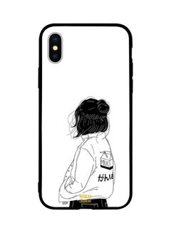 Protective Case Cover For Apple iPhone XS Girl Thinking Very Deep