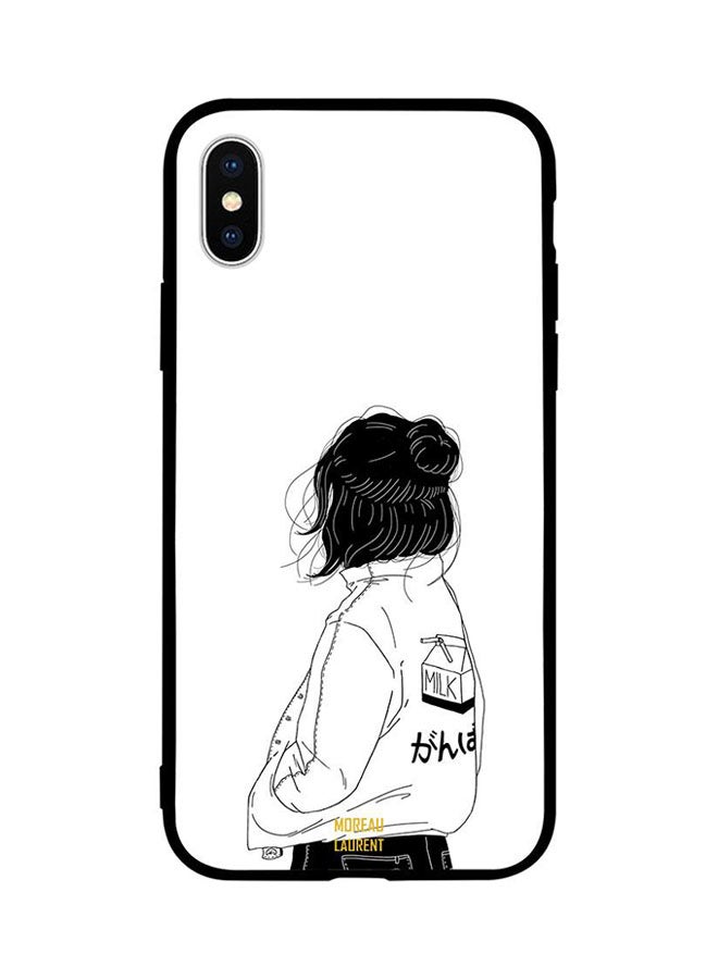 Moreau Laurent - Protective Case Cover For Apple iPhone XS Girl Thinking Very Deep - Image 1