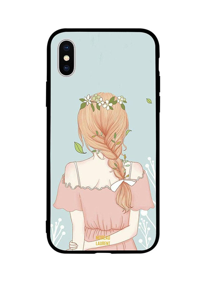 Moreau Laurent Protective Case Cover For Apple iPhone XS Standing Girl Looking Cute 