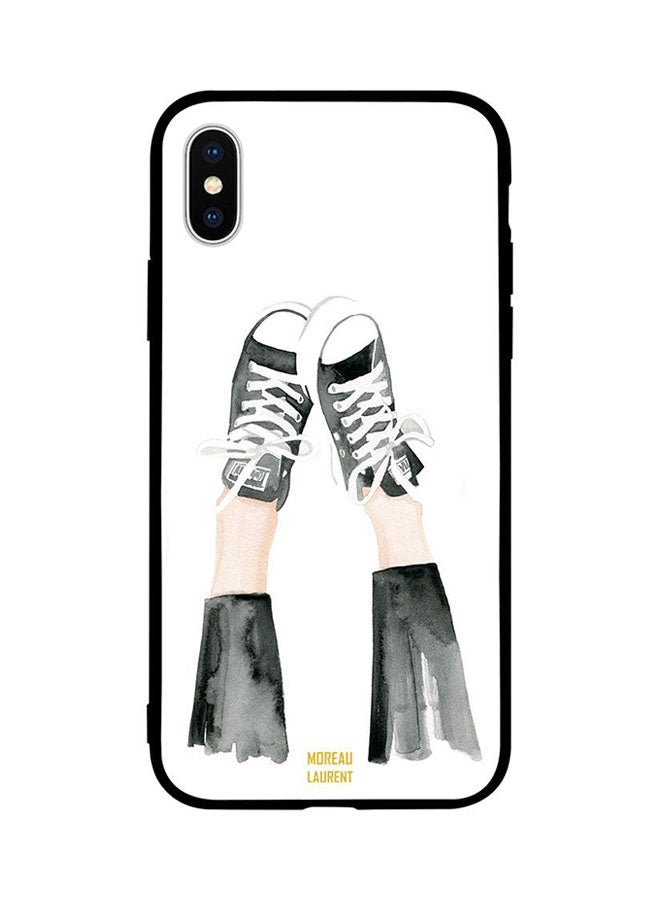 Moreau Laurent Skin Case Cover -for Apple iPhone X Black And White Shoes Black And White Shoes
