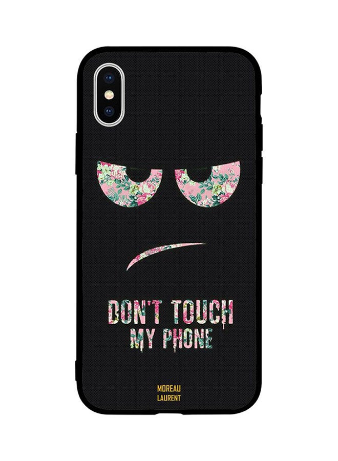 Moreau Laurent Skin Case Cover -for Apple iPhone X Don't Touch My Phone Floral Don't Touch My Phone Floral