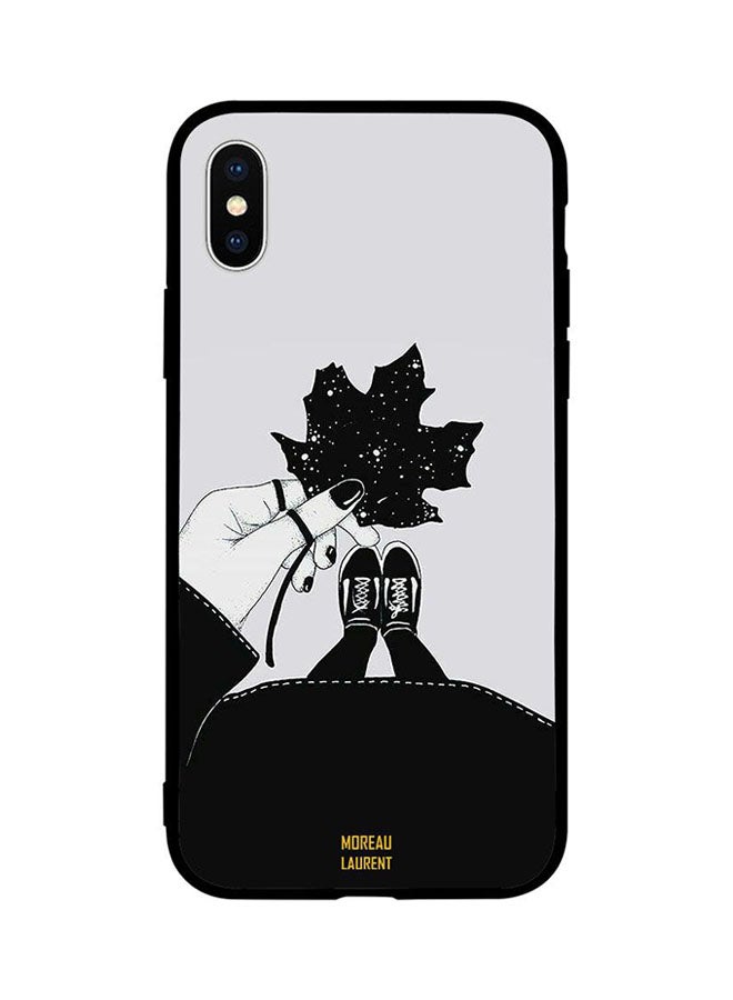 Skin Case Cover -for Apple iPhone X Girl Holding Leaf In Hand Girl Holding Leaf In Hand
