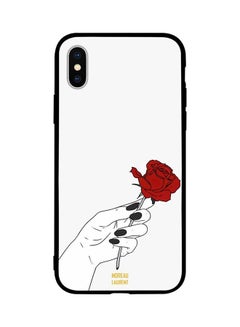 Skin Case Cover -for Apple iPhone X Holding Red Flower In Hand Holding Red Flower In Hand