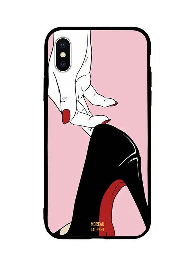 Moreau Laurent Skin Case Cover -for Apple iPhone X Holding Shoes In One Finger Holding Shoes In One Finger