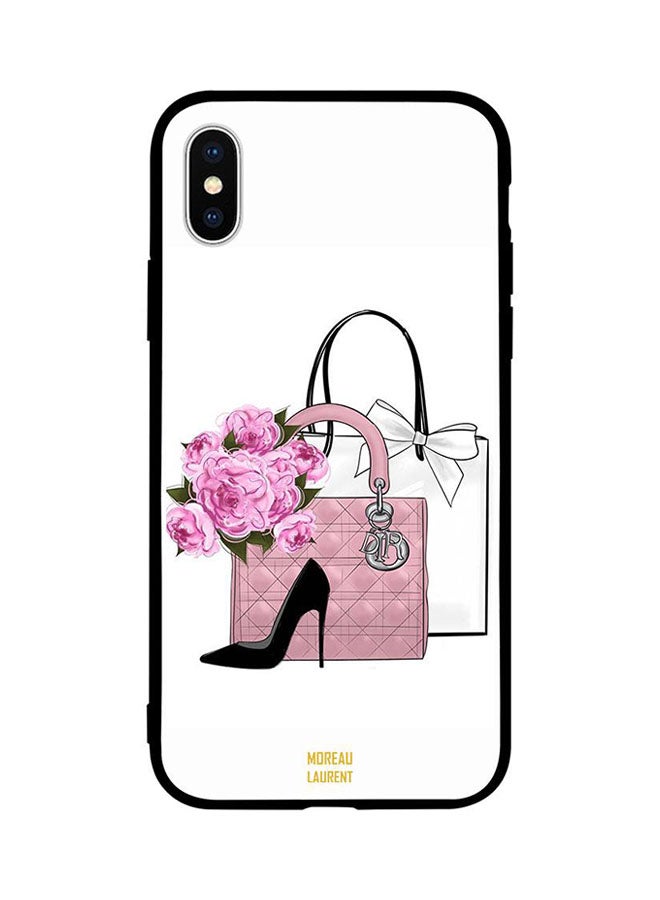 Moreau Laurent Skin Case Cover -for Apple iPhone X Shoes Handbag And Flowers Shoes Handbag And Flowers