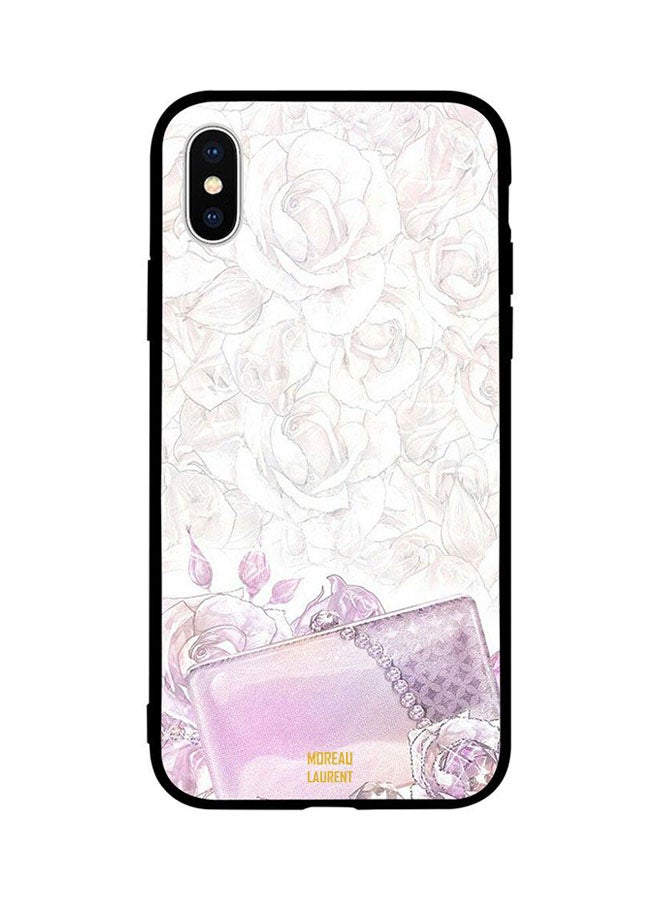 Moreau Laurent Skin Case Cover -for Apple iPhone X Pink Roses And Pouch Pink Roses And Pouch 