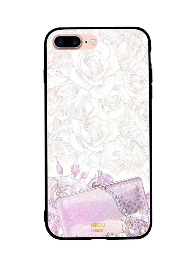 Moreau Laurent Skin Case Cover -for Apple iPhone 8 Plus Pink Roses And Pouch Pink Roses And Pouch 