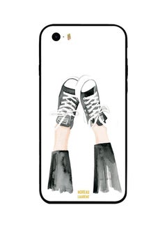 Protective Case Cover For Apple iPhone SE Black And White Shoes