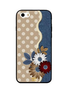 Protective Case Cover For Apple iPhone SE Brown And White Flower