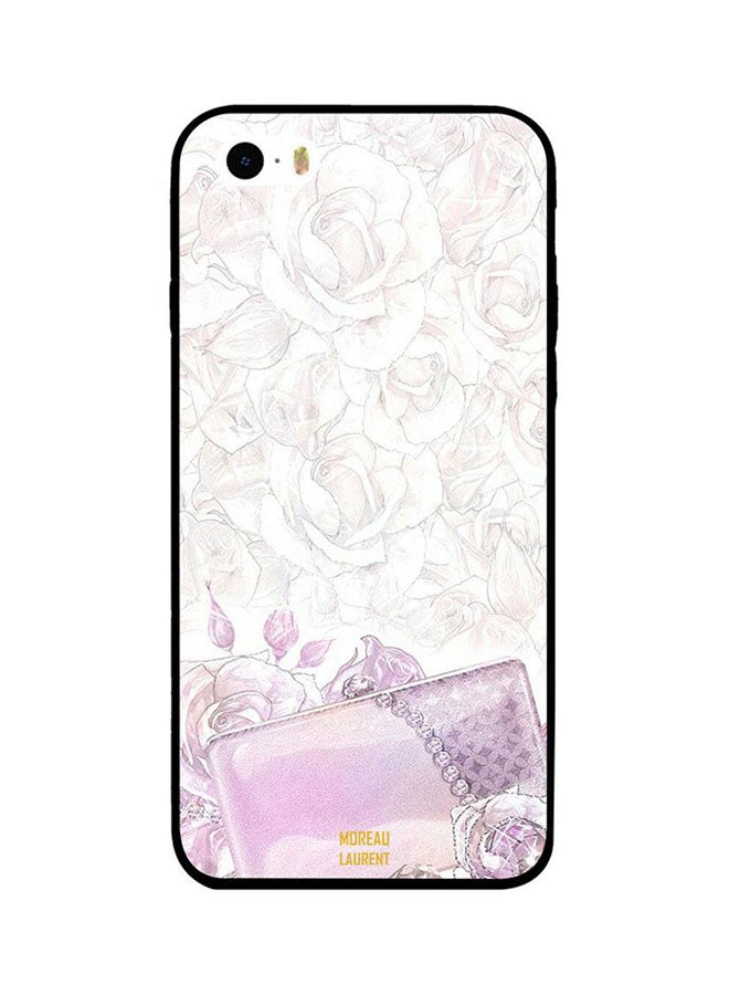 Moreau Laurent Protective Case Cover For Apple iPhone 5S Pink Roses And Pouch 