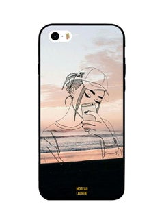 Protective Case Cover For Apple iPhone 5 Doodle Cap Girl Making Selfie