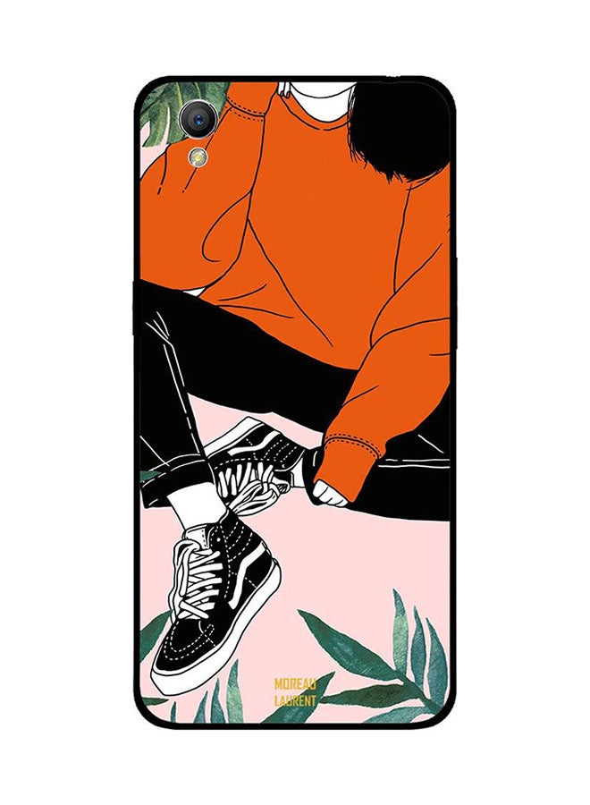 Moreau Laurent Protective Case Cover For Oppo A37 Black Shoes Orange Shirt Girl