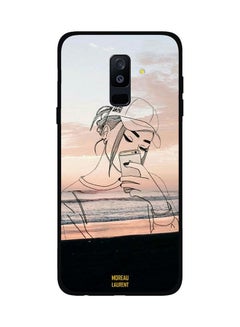 Protective Case Cover For Samsung Galaxy A6 Plus Doodle Cap Girl Making Selfie