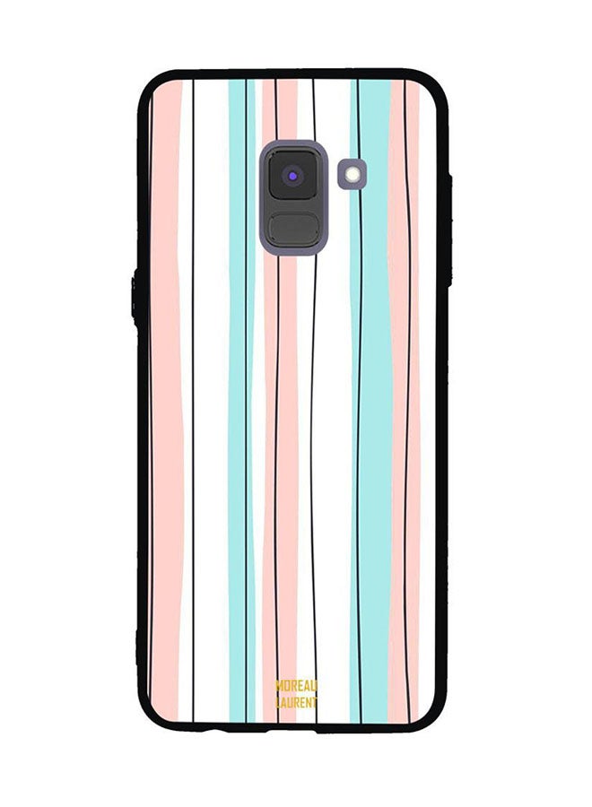 Protective Case Cover For Samsung Galaxy A8 Plus Pattern of Black Lines