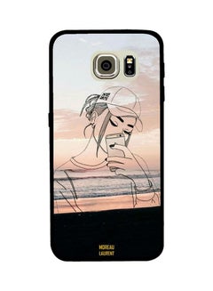 Protective Case Cover For Samsung Galaxy S6E Doodle Cap Girl Making Selfie
