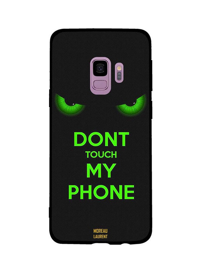 مورو لورنت غطاء جلدي - لهاتف سامسونج جالكسي S9 - لا تلمس هاتفي - عيون خضراء