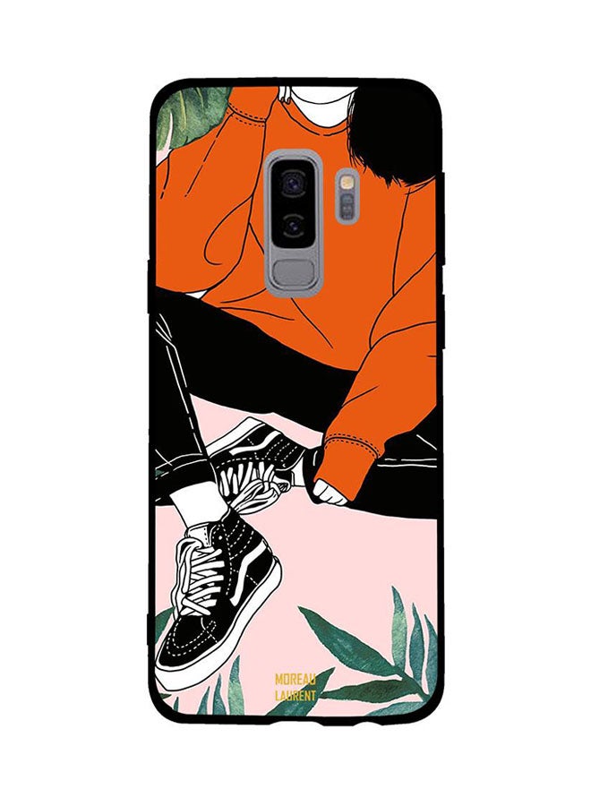 Moreau Laurent Protective Case Cover For Samsung Galaxy S9 Plus Black Shoes Orange Shirt Girl