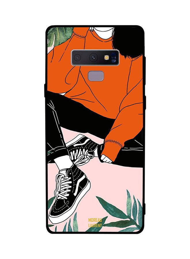 Moreau Laurent Protective Case Cover For Samsung Galaxy Note9 Black Shoes Orange Shirt Girl