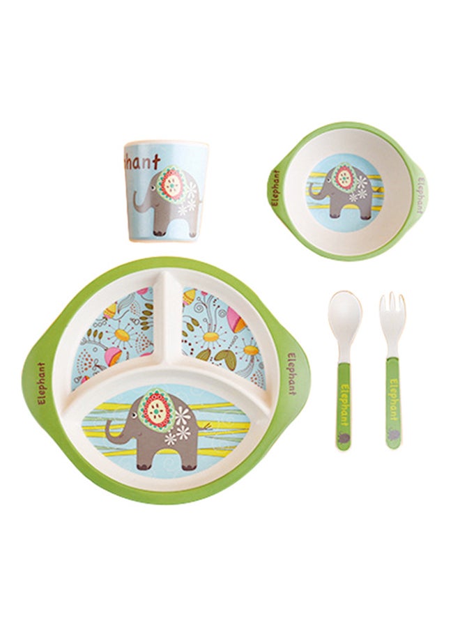 TD HOME 5-Piece Printed Dinnerware Set