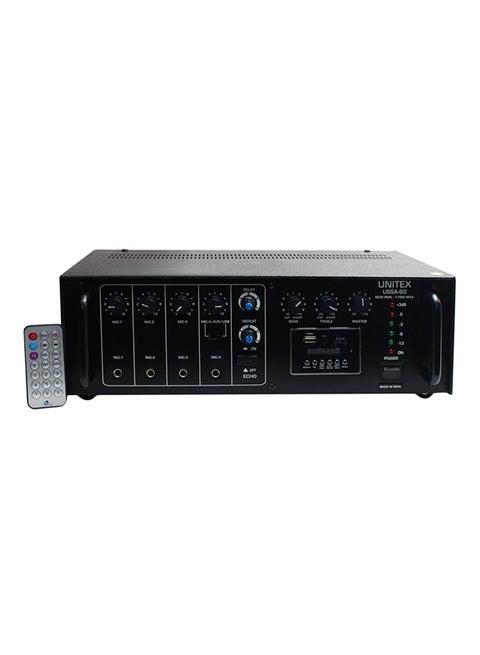 Audio Amplifier With Remote Ussa-80Eu Black/Silver